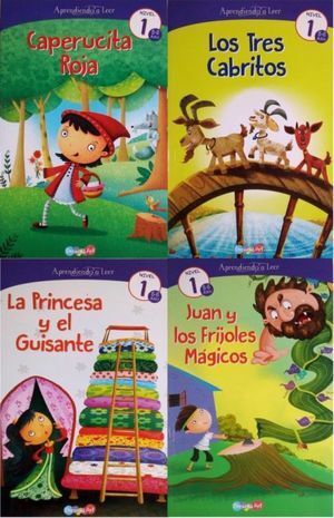 APRENDIENDO A LEER NIVEL 1 (5 A 6 AÑOS) (CAPERUCITA ROJA, TRES CABRITOS, PRINCESA Y EL GUISANTE, JUAN Y LOS FRIJOLES MAGICOS) -  - VS13557