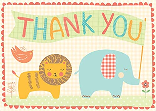 PLAYFUL ANIMALS PARCEL THANK YOU NOTES  -  - 114520