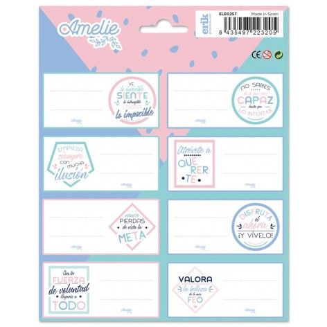 ETIQUETAS ADHESIVAS AMELIE PASTEL COLLECTION - 132136