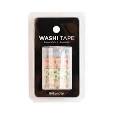 SET 4 WASHI TAPE BOTANICAL CACTI KOKONOTE - 132254