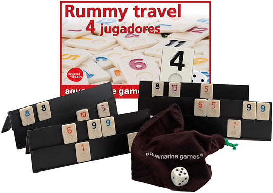 AQUAMARINE TRAVEL RUMMY 4 JUGADORES -  - .