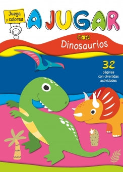 A JUGAR CON DINOSAURIOS JUEGA Y COLOREA - 144744 -  - .