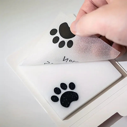 Notas adhesivas brillantes transparentes - Huellita de gato