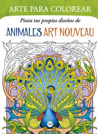 ANIMALES ART NOUVEAU. ARTE PARA COLOREAR. - 139340