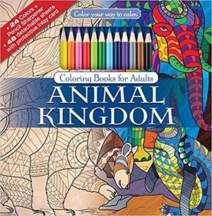 ANIMAL KINGDOM ADULT COLORING BOOK WITH COLORED PENCILS - null
